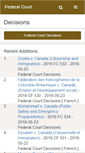 Mobile Screenshot of decisions.fct-cf.gc.ca